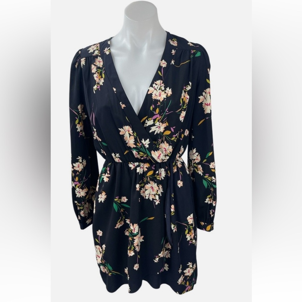 Honey punch navy and floral dress